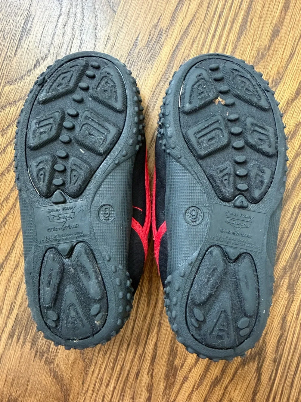 Disney Pixar Lightning McQueen water shoes, toddler size 9